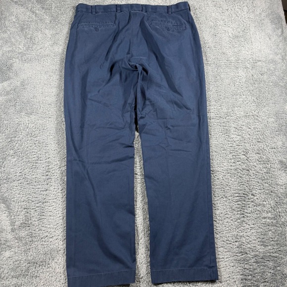 Brooks Brothers Clark Advantage Chino Houndstooth Blue Lightweight Size 36x30 - Picture 3 of 6